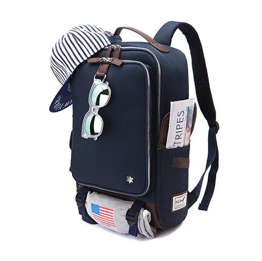 Men's Oxford cloth backpack with modern Korean design in seven colour options