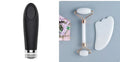 White jade double-headed roller and scraping board set for facial and body massage.