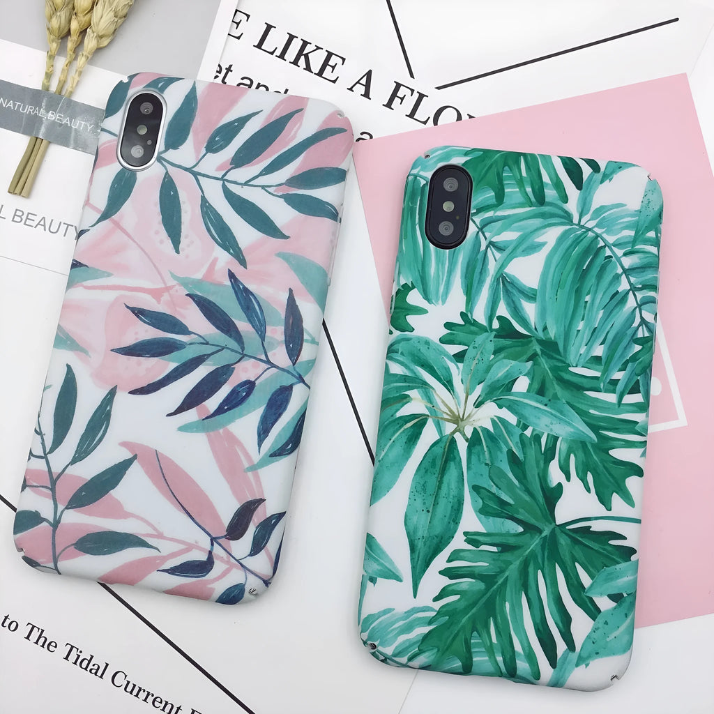 Green and pink painted hard PC back covers for OPPO, VIVO and iPhone phones