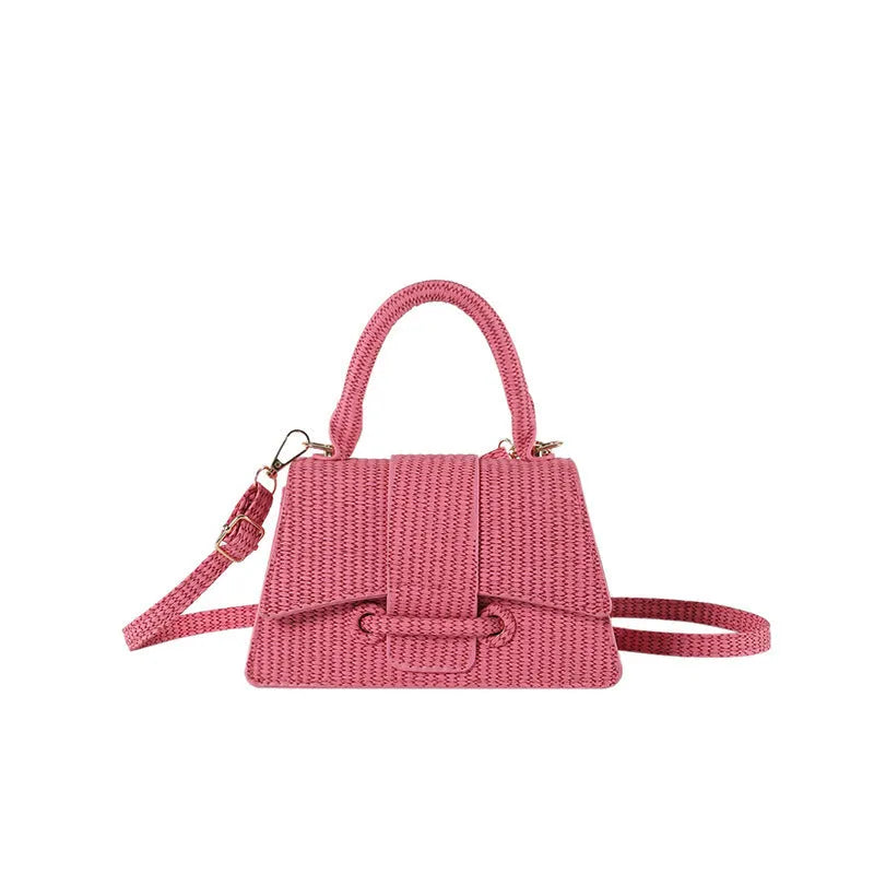 Women's PU leather crossbody messenger bag with sewing line detail, horizontal square shape, in brown colour