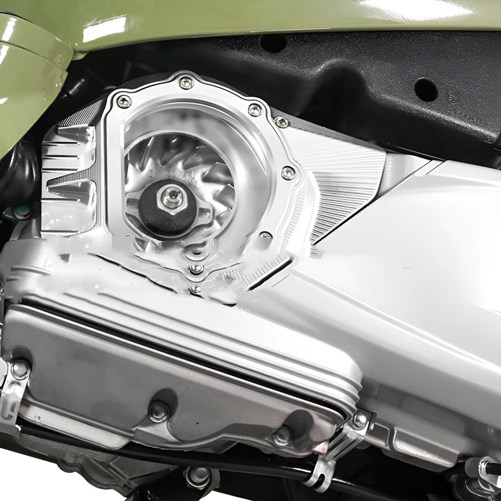 Vespa Primavera clutch intake cover in multiple colour options for 2019+ 150 and 125 models