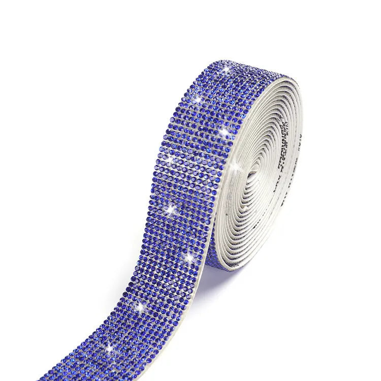 Self-adhesive glass water drill strips for clothing and shoes in white and AB colour