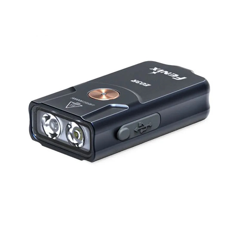 Mini keychain EDC flashlight aluminium alloy Type-C rechargeable LED with built-in 200mAh battery and charger