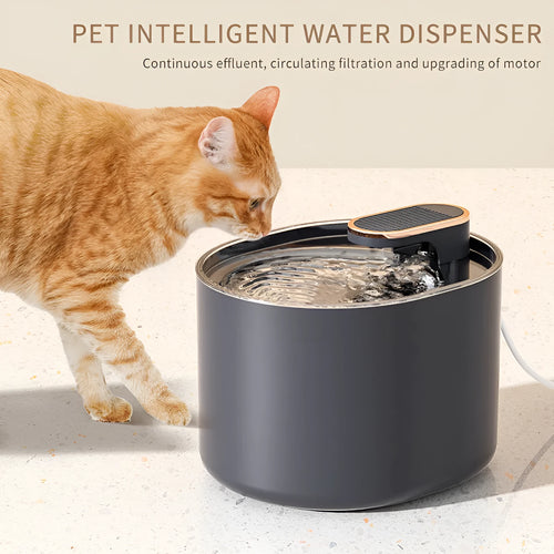Automatic pet water fountain in Berlin blue or ore white with USB power and detachable filter