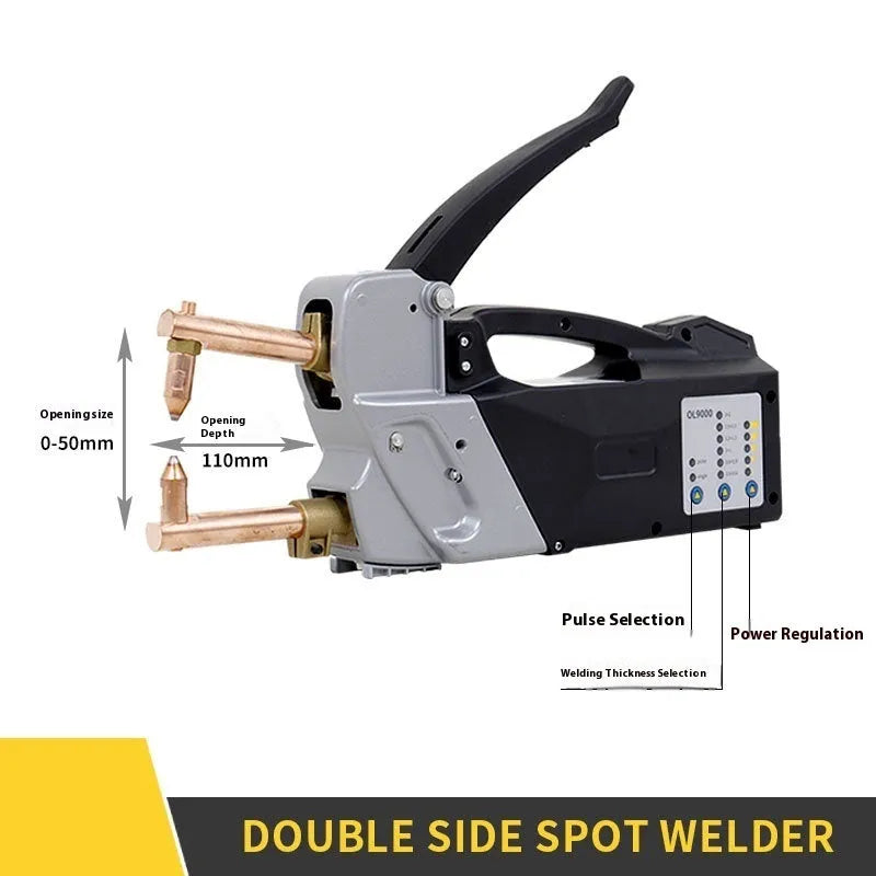 OL8000 manual double-sided spot welding machine with round and pointed welding heads