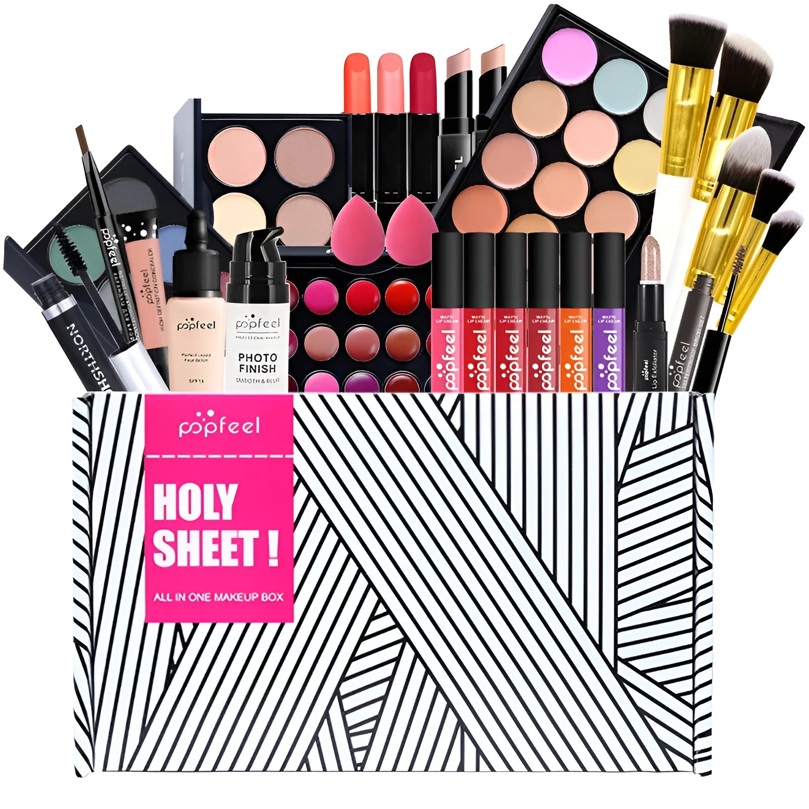 Combination makeup set with concealer, eyeliner, and eyebrow pencil in natural colour KIT011