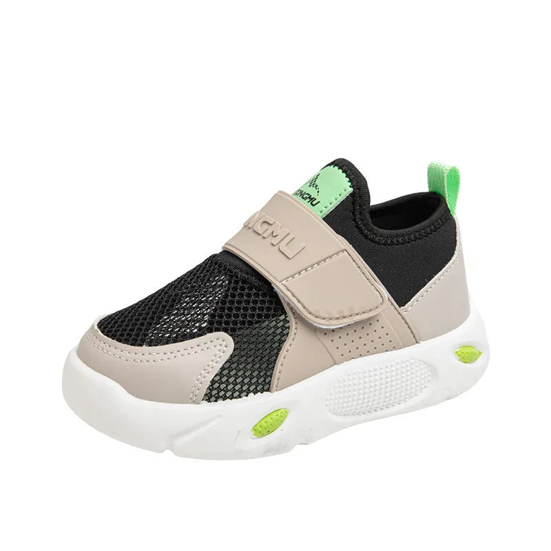 Boys slip-on lightweight soft sole breathable shoes in colour options with rubber sole and PU upper