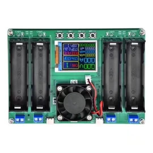 18650 lithium battery capacity internal resistance tester with LCD display and Type-C port