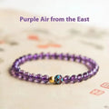 Nine purple lotus bracelet with Chinese student style retro design and mixed material construction
