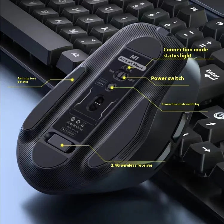 White wireless Bluetooth smart mouse for office writing drawing PPT and translation