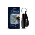 Car emergency safety hammer with window breaker and seatbelt cutter, measuring 3.5 by 7.5cm