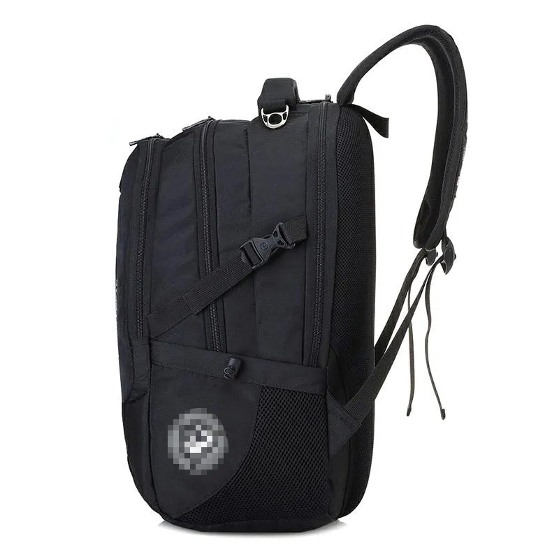 Men's Oxford cloth shoulder computer bag in plain design with handle and zipper, suitable for 15 or 17 inch laptops