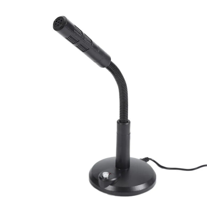 Wireless USB dynamic microphone with built-in lamp, gentleman black colour, for computer voice capture