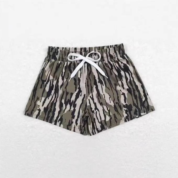 Boys' straight cut sports casual shorts in polyester, shown in multiple colour options.