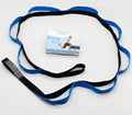 Aerobics yoga stretch belt with anti-gravity air design and chrysanthemum rope in blue and black marking, hardcover box