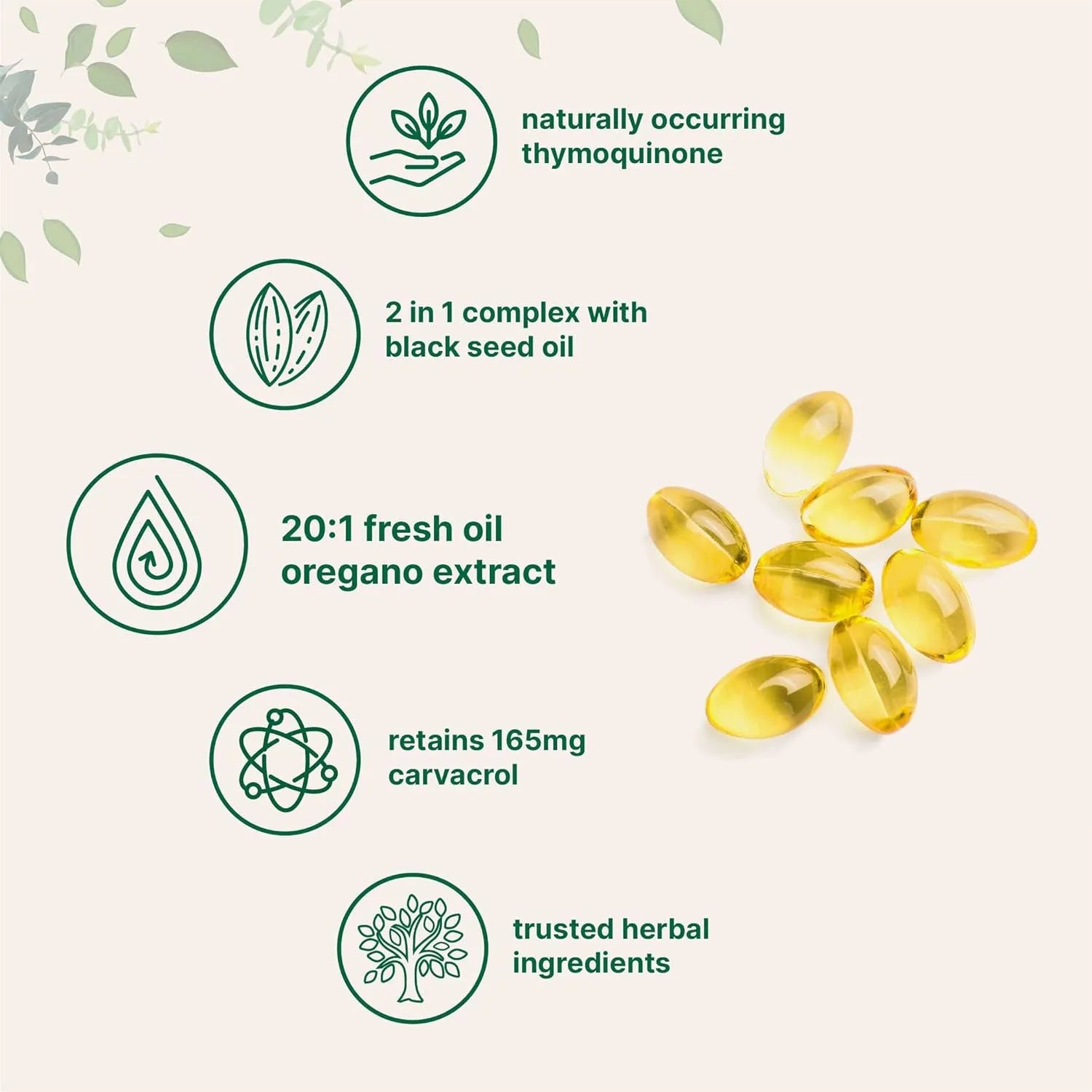 Butter Black Seed Oil Soft Capsules bottle showing 180 or 300 count options.