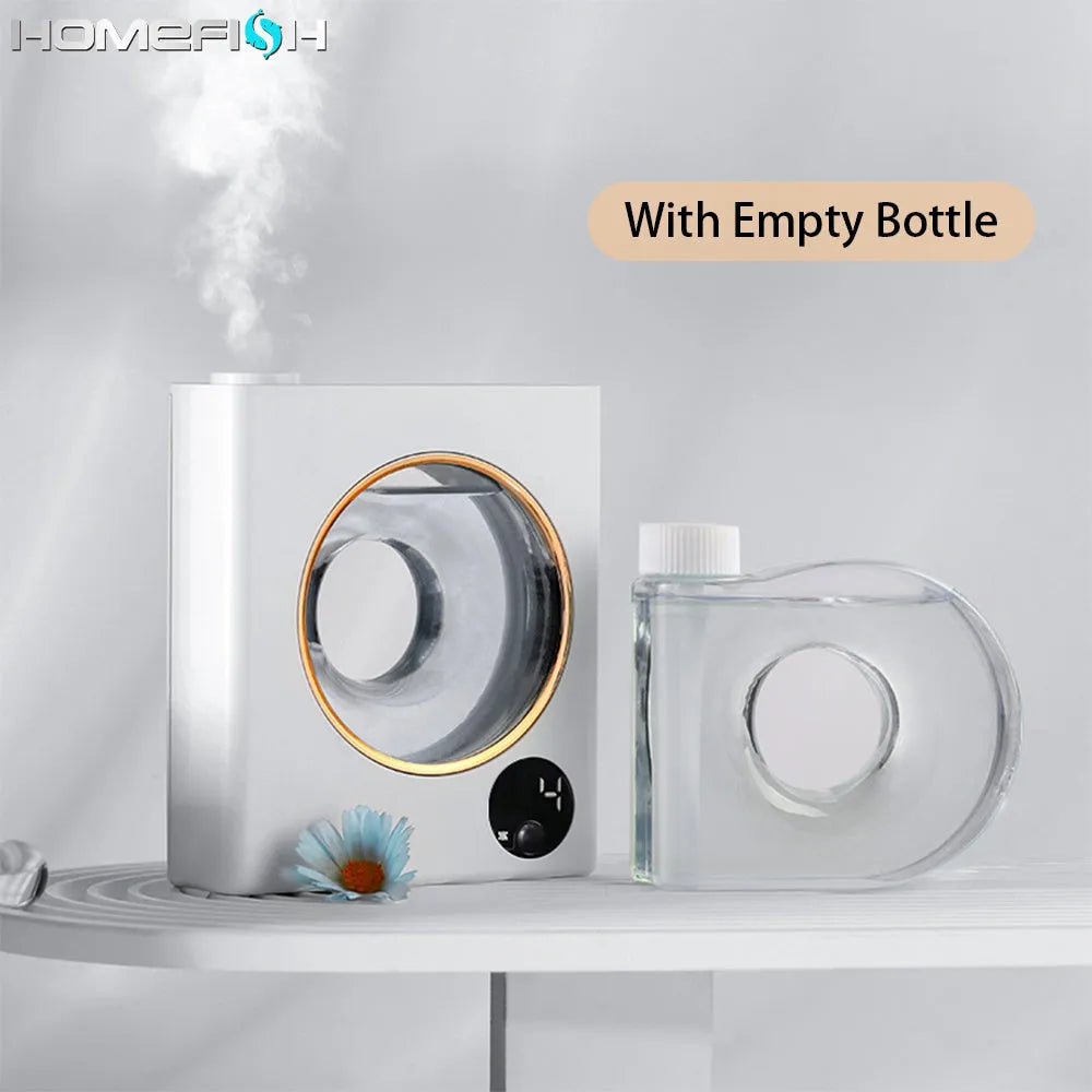 Small white automatic aromatherapy machine mounted on a wall with USB charging cable.