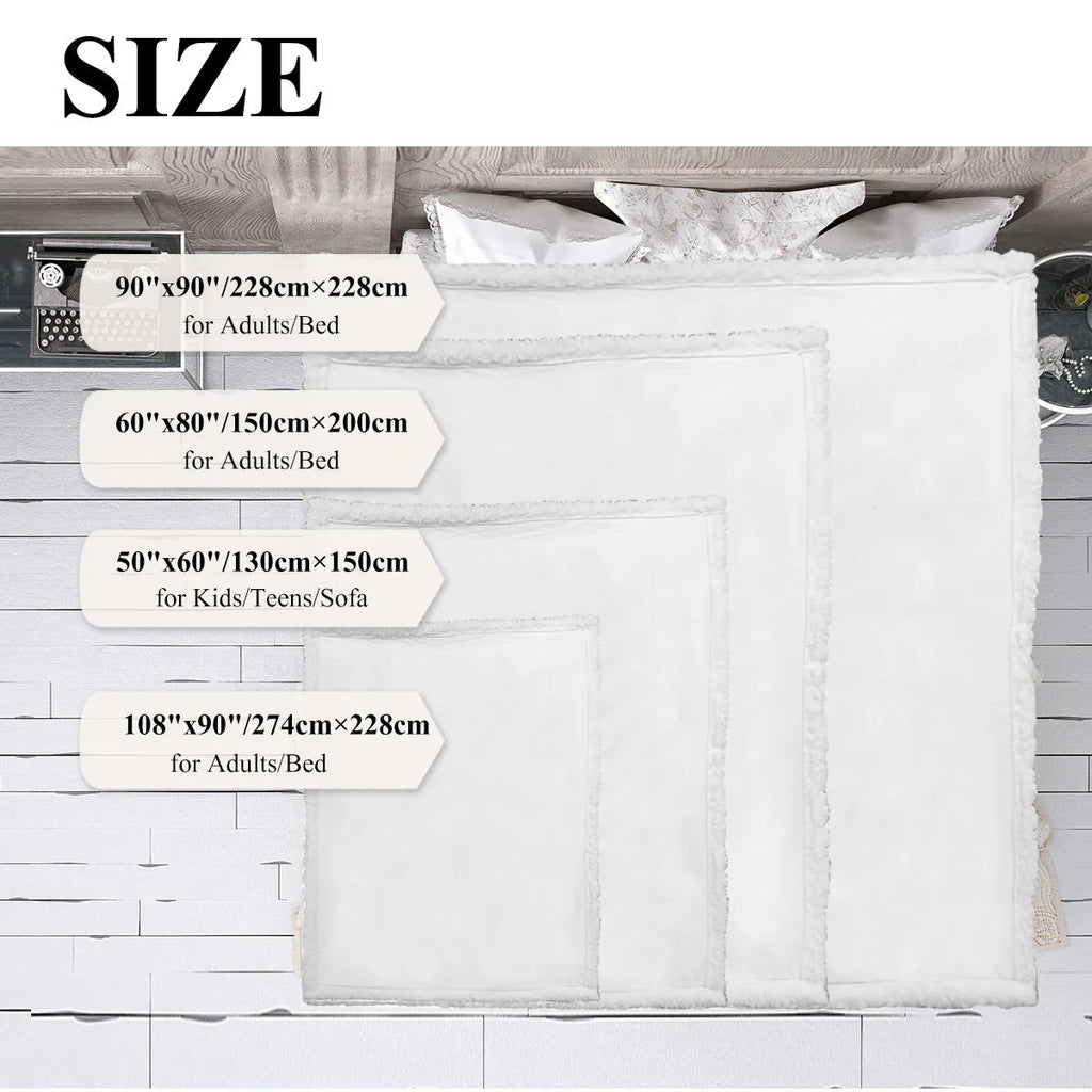 Brown Sherpa fleece blanket, 150x200cm, soft warm throw with hemmed edges for couch, daybed, or nursery