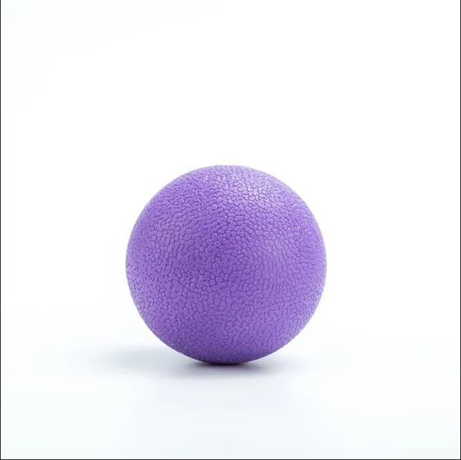 Round green TPE massage ball with a 6.1cm diameter for muscle and fascia relief.
