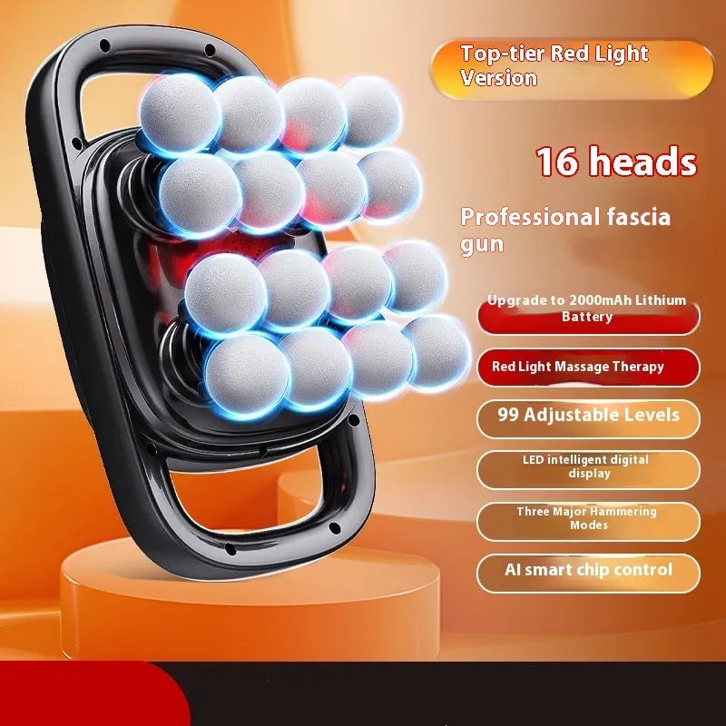 16-head electric waist and leg loosening instrument with multi-gear display screen and Type-C charging port