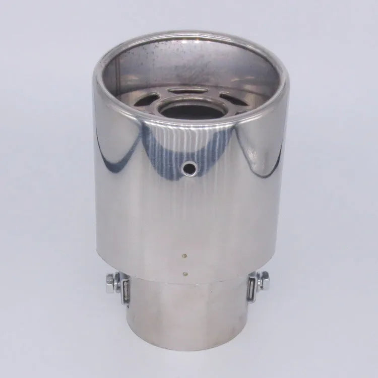 Modified stainless steel automotive exhaust pipe muffler for GM vehicles, photo colour finish