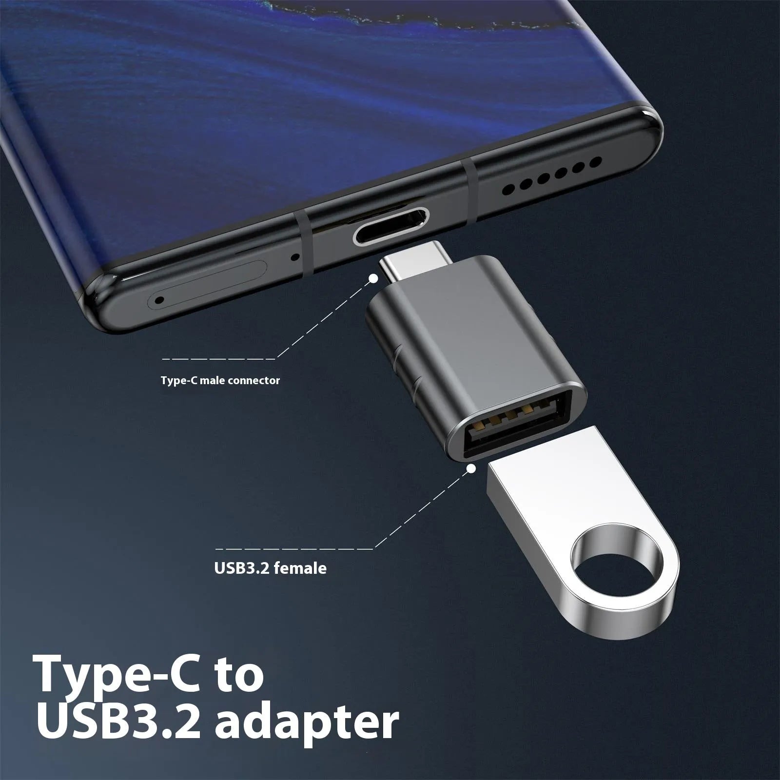 USB data transmission charging converter with zinc alloy shell in multiple colour options