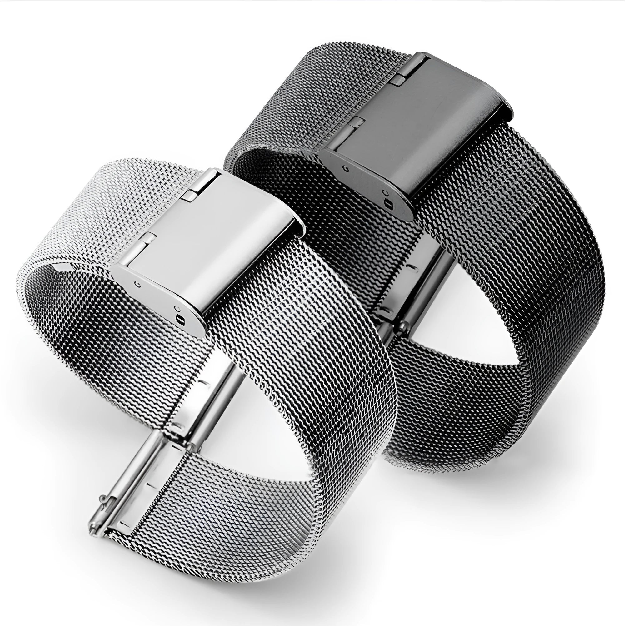Milani silk woven stainless steel watch band in multiple colours and bandwidth sizes