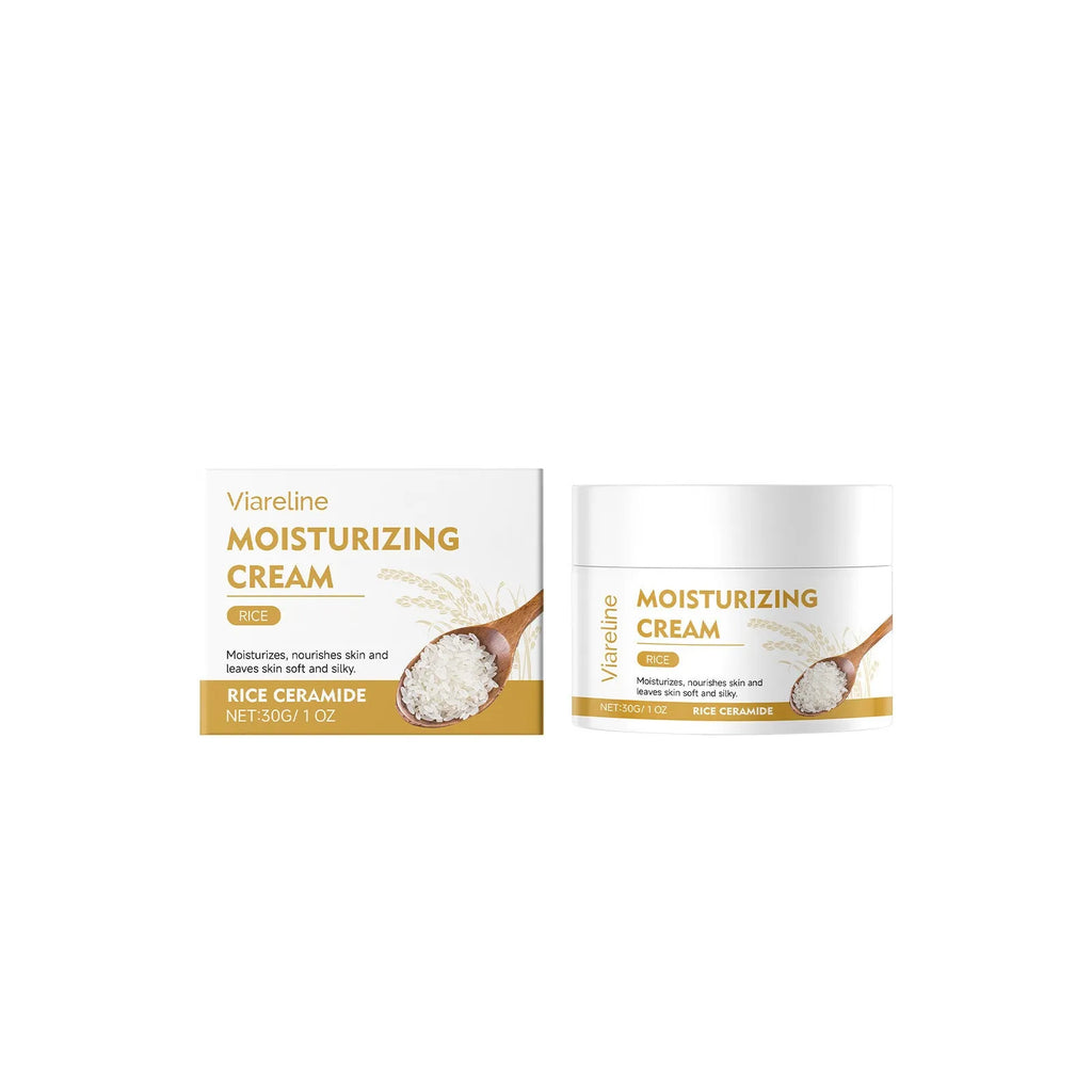 Rice bran moisturizing cream 30g face hydration tub measuring 5.2cm by 4cm