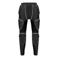 Knee anti-collision compression pants in black with black line for adult sports training