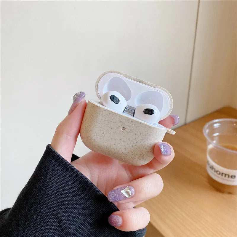 Silicone plastic degradable protective sleeve for Apple AirPods charging case soft touch solid colour