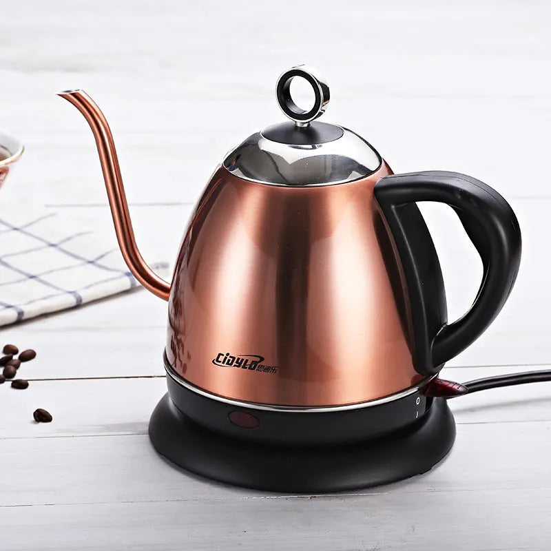 Full-automatic constant temperature stainless steel kettle in gold colour with touch controls