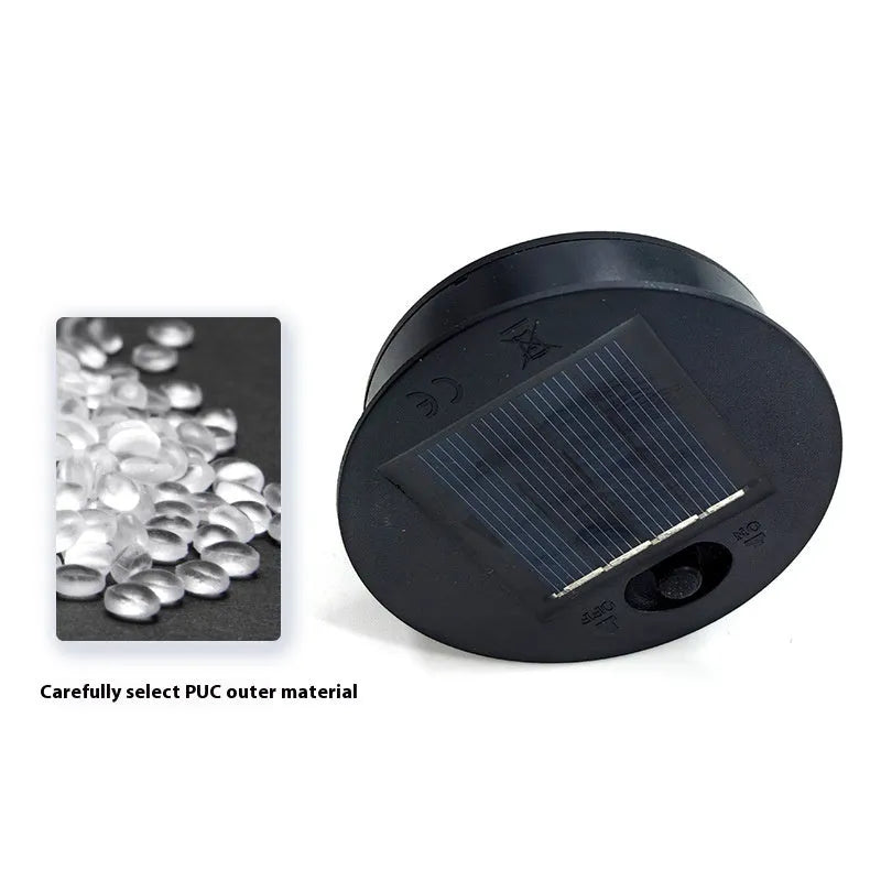 Oval solar lithium battery box for LED lamp beads, 2x7cm, IP44 rated