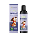 100ml dog shampoo bottle with aloe barbadensis extract, decyl glucoside, and glycerin for coat washing