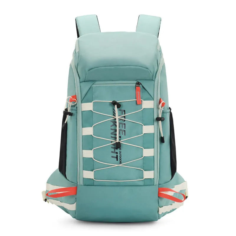 Unisex 40L outdoor backpack in 900D Oxford cloth for hiking and cycling, colour blue