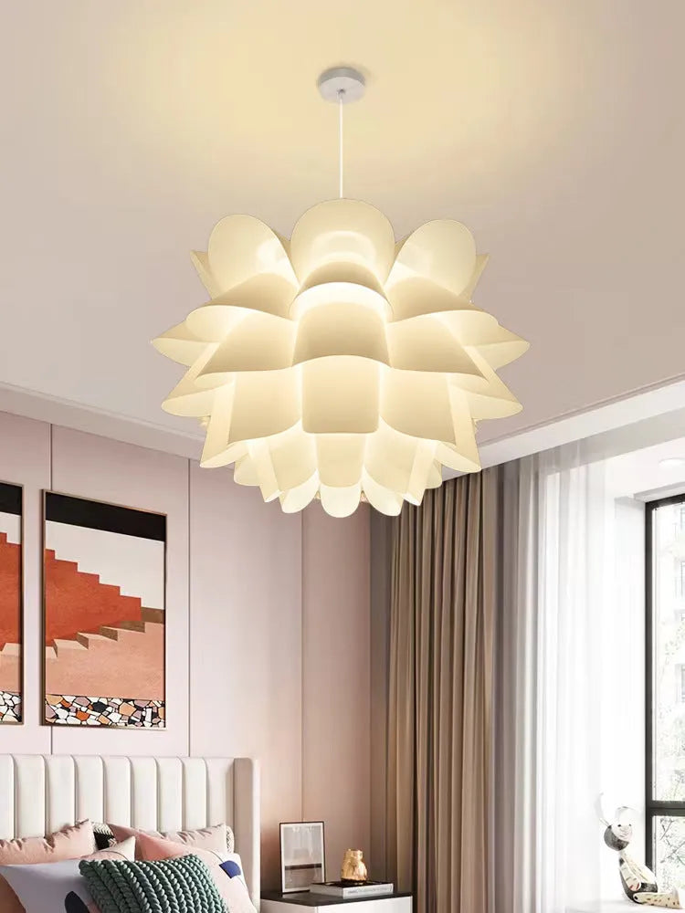 White round decorative pendant light 38x25cm for home ceiling