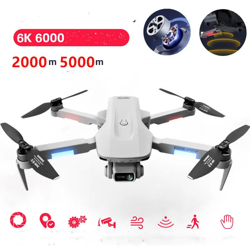 8K UAV drone with dual camera, ESC gimbal, and dual GPS in flight outdoors