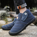 Men's waterproof cotton snow boots with artificial plush lining and non-slip rubber soles