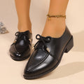 Women's simple leather shoes with a choice of bow decoration: buckle, large bow, or small bowknot.