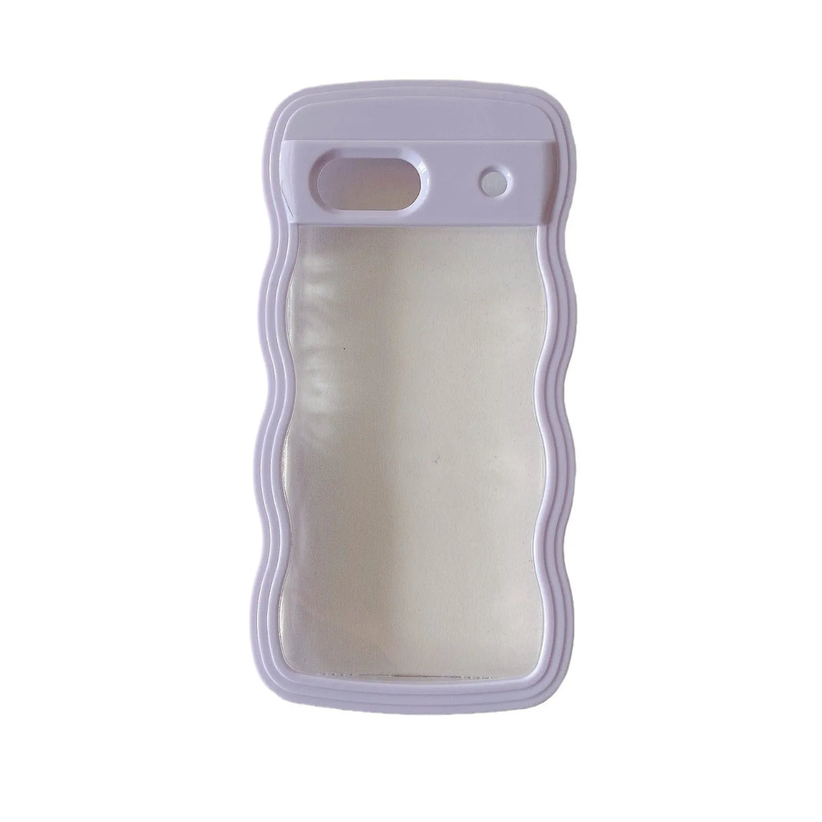 Two-in-one wave shell transparent phone case with coloured PC TPU hem for Google 10 Pro, 10, 9 Pro, 9, 7a, 8a and 9a