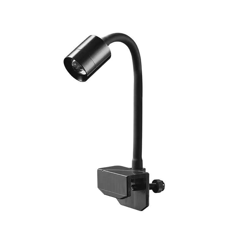 Mini LED aquarium light with clip and base mounting options for 15-40cm fish tanks.