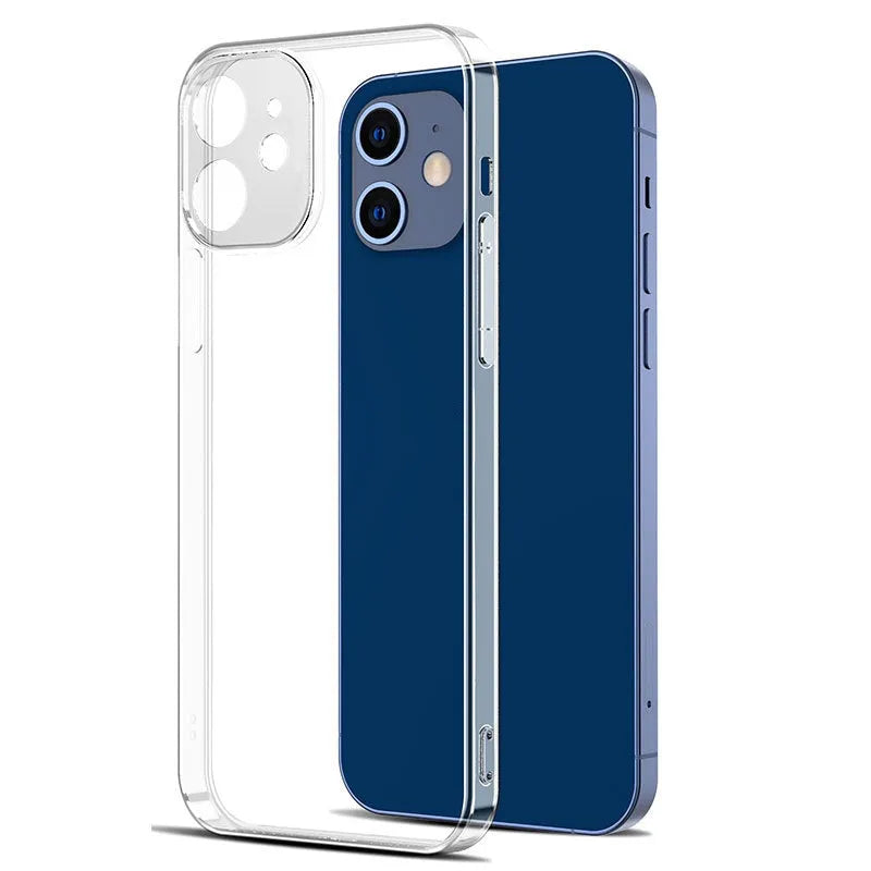 Transparent silicone soft case TPU phone back cover compatible with Apple iPhone