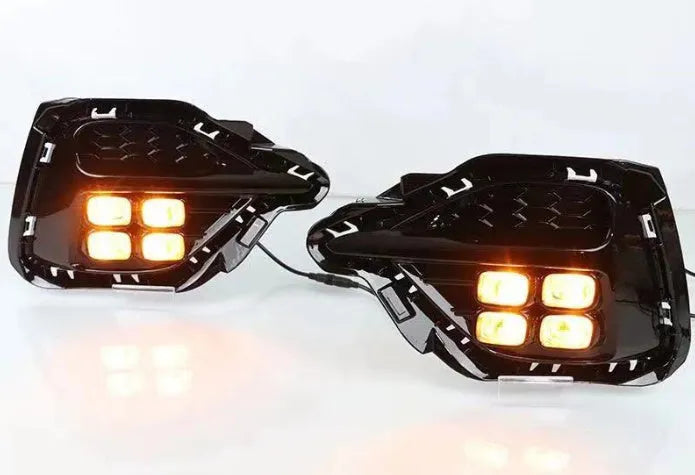 Black ABS daytime driving turn signal fog lamp for MG ZS, 12V, 5500K, one pair