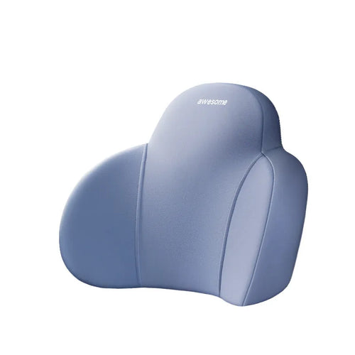 Automotive memory foam headrest lumbar support pillow with cotton cover in aircraft upgrade colour options