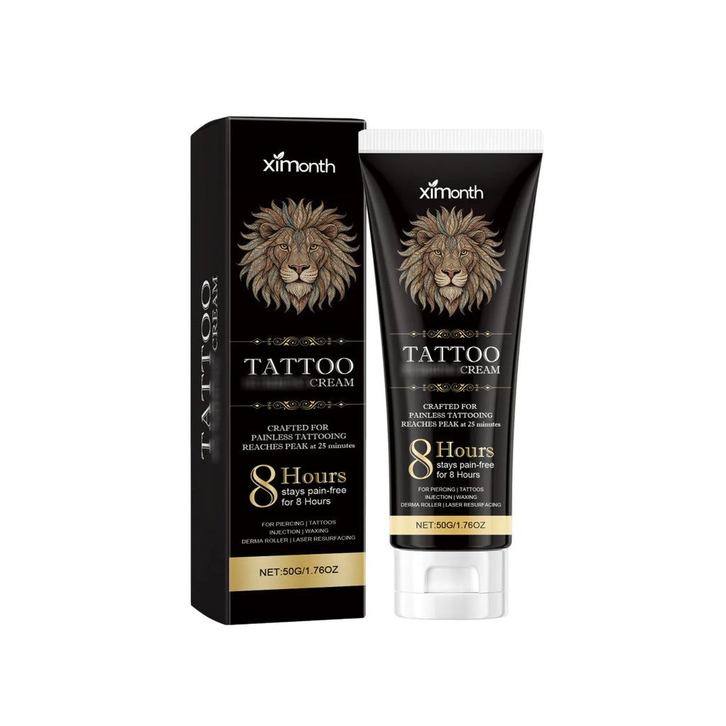Jar of 50g nourishing tattoo neck cream with honey and chamomile for moisturising.