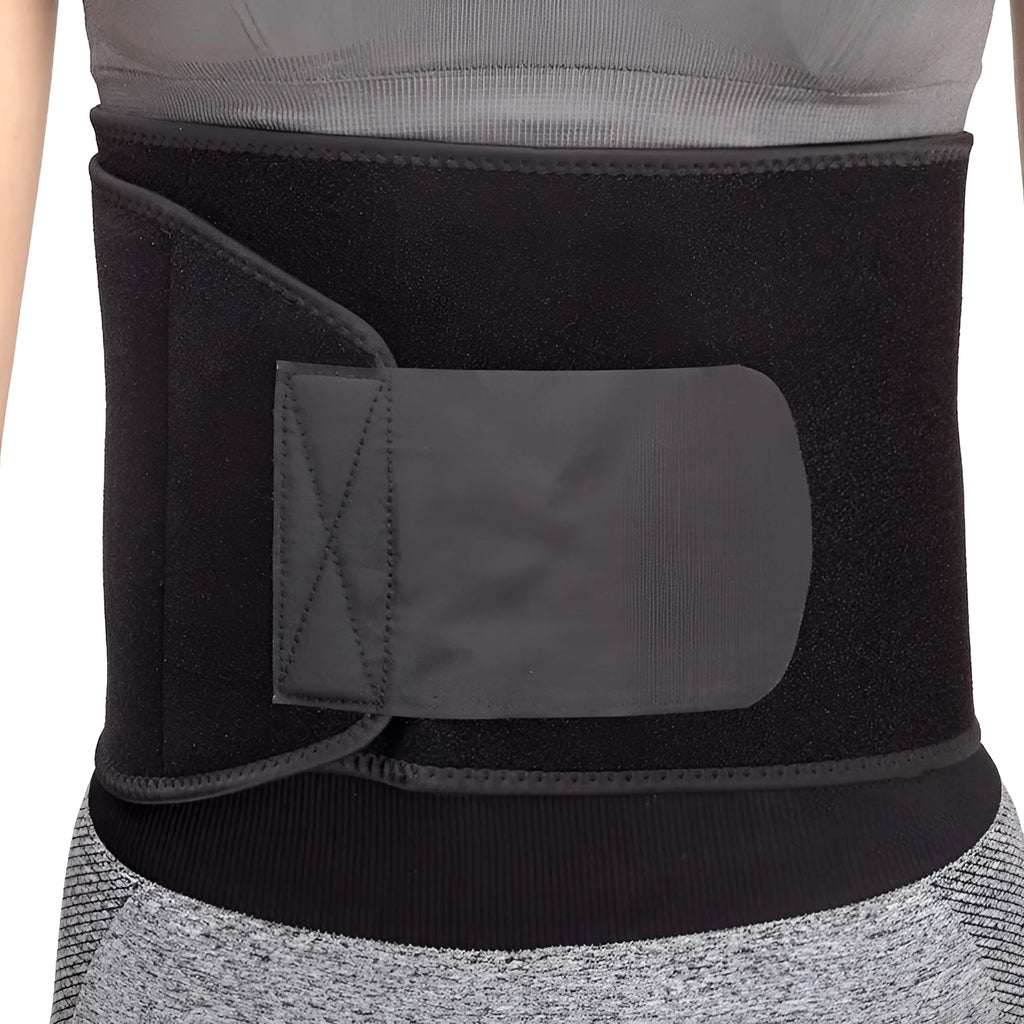 Black adult waist and abdominal girdle belt for yoga fitness and body shaping