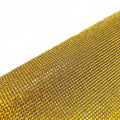 Sheet of rhinestones on net backing with hot drill glue, showing multiple colour options including AB and rose gold.