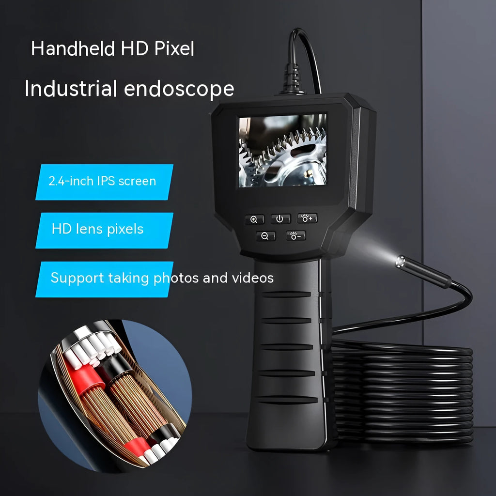 Waterproof HD inspection camera with 8mm diameter probe and multiple cable length options