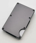 Aluminium alloy grey carbon fibre slim RFID blocking card wallet