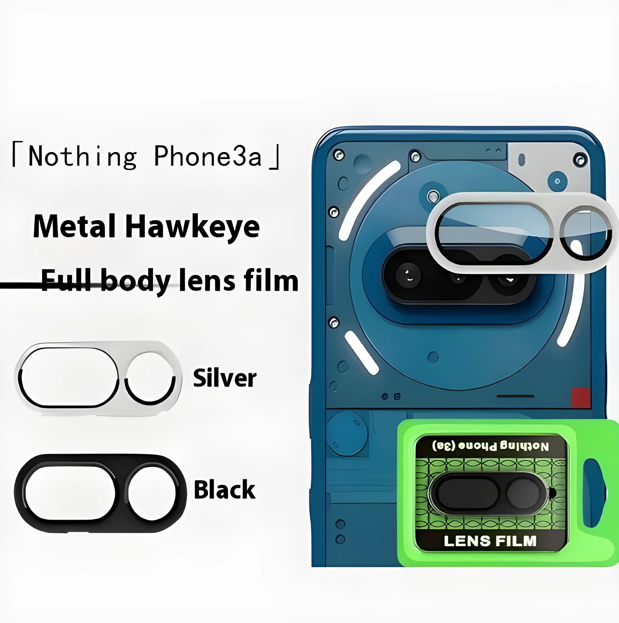 Tempered glass lens protective film for Nothing Phone 3a with anti-fingerprint HD clarity