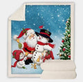 Coral fleece sofa blanket in polyester with HD printing, shown in 150x100cm and 150x130cm sizes